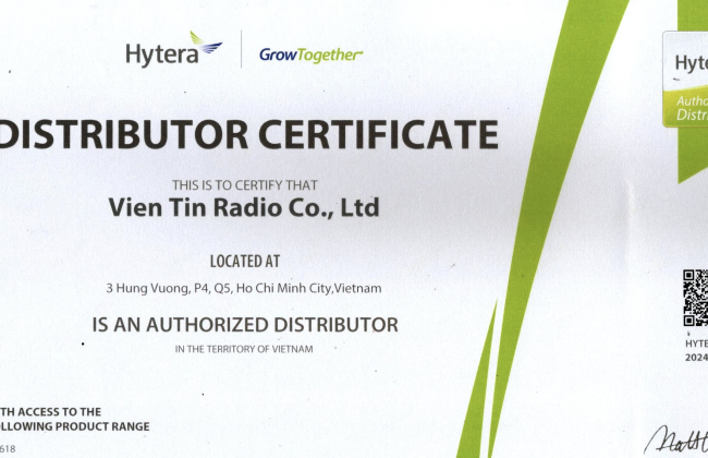 Viễn Tín chính thức trở thành nhà phân phối bộ đàm Hytera tại Việt Nam