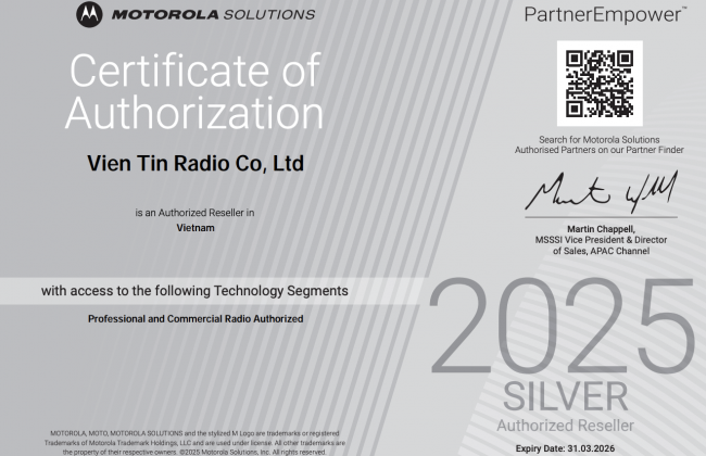 Viễn Tín Trở Thành Đối Tác Chính Thức Của Motorola Solutions Năm 2025