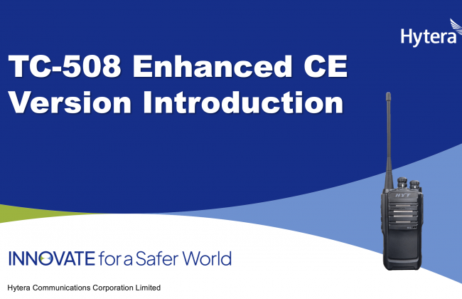 Hytera ra mắt TC-508 mới: Lập trình Bluetooth, pin 1700mAh, sóng khỏe